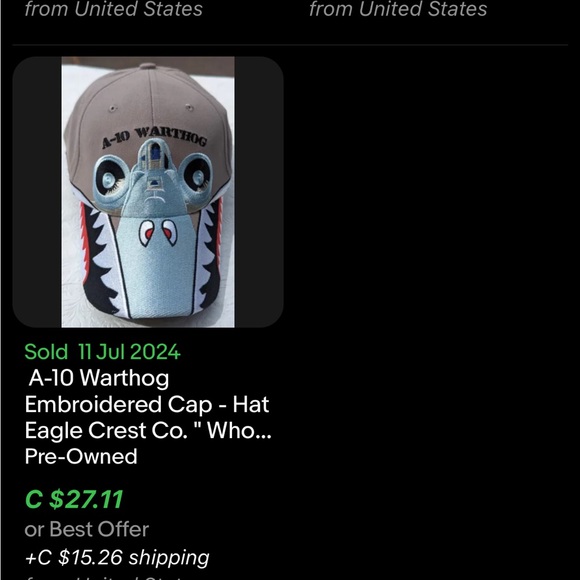 A-10 Warthog Hat / Eagle Crest / Who Let The Hogs Out - Picture 8 of 8